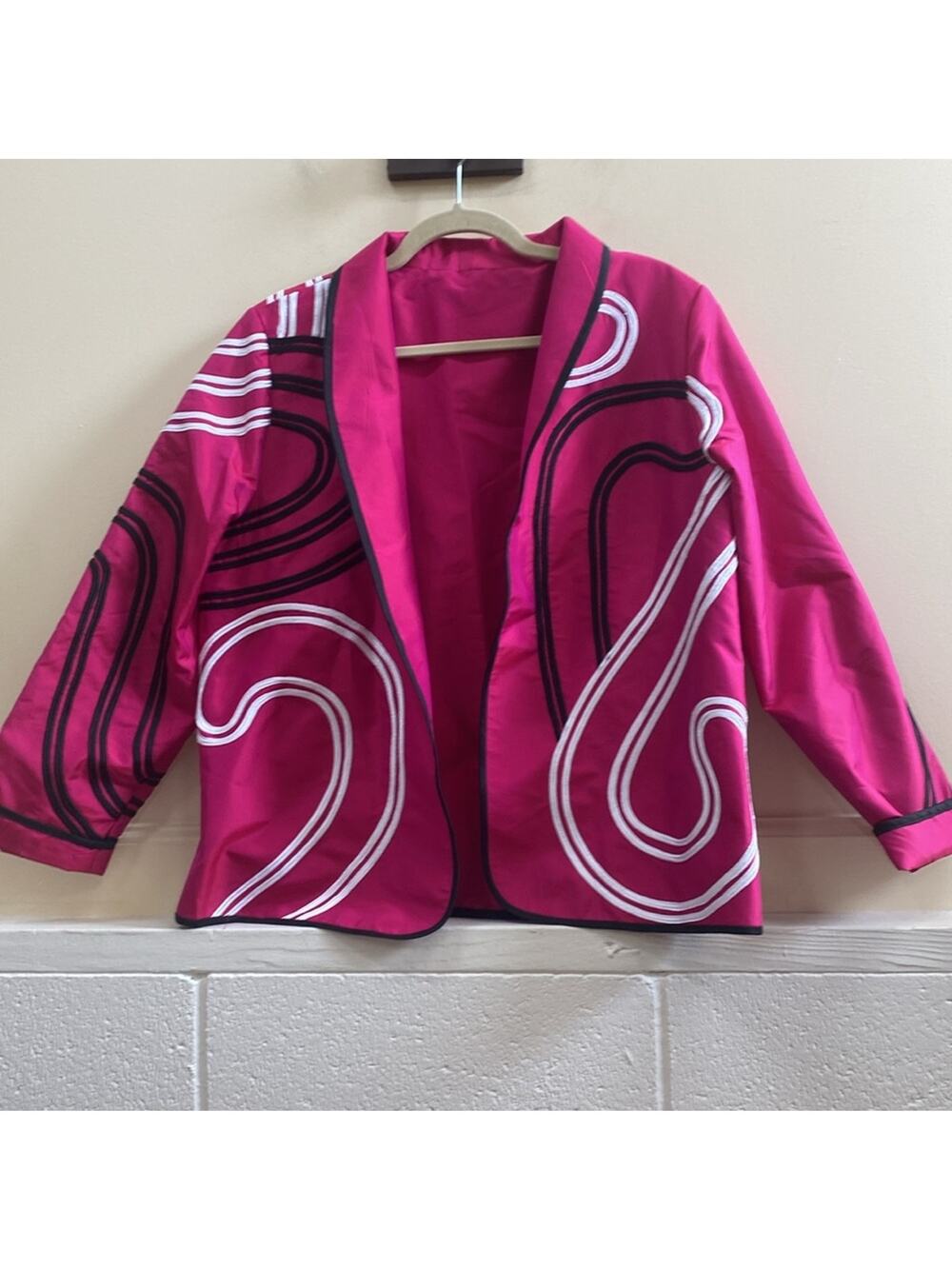 Marisa Baratelli size 12 Pink Thai Silk jacket